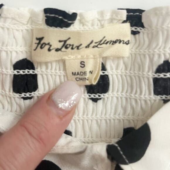 For Love and Lemons Lexington Polka Dot Romper Sz. S Black White Shorts Festival - Picture 4 of 7